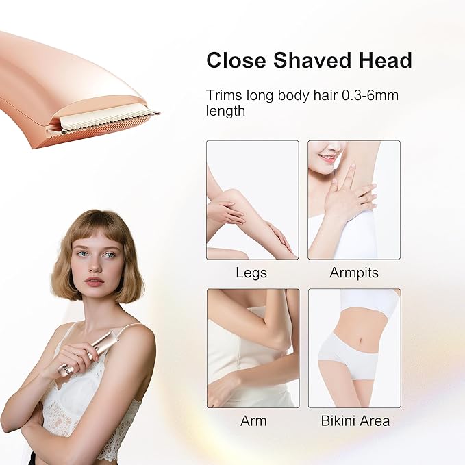 2 in 1 Women's Bikini Line Trimmer & Body Groomer,2025 Upgrade Dual Head Shaver Women, Wet & Dry Waterproof Electric Bikini Trimmer for Face Leg Arm Intimate Areas,Pink Rose-Velvo Beauty