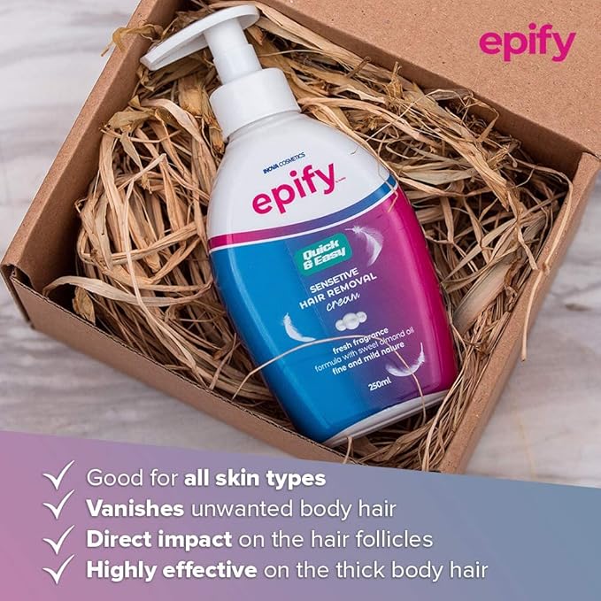 Epify Intimate Hair Removal Cream for Men and Women - Pubic, Bikini Line, Sensitive Areas - 8.45 Fl Oz-Velvo Beauty