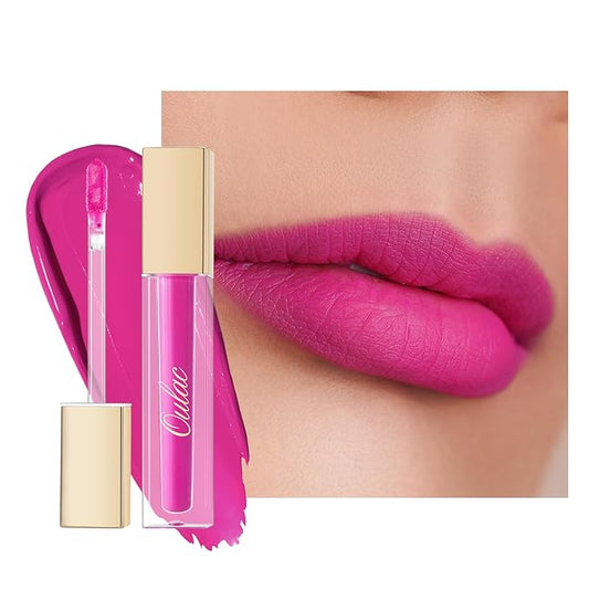 Oulac Matte Pink Lipstick for Women, Long Lasting Liquid Lipstick High Impact Lip Color Full Coverage Lip Makeup with Vitamin E Waterproof Formula,Vegan-Velvo Beauty