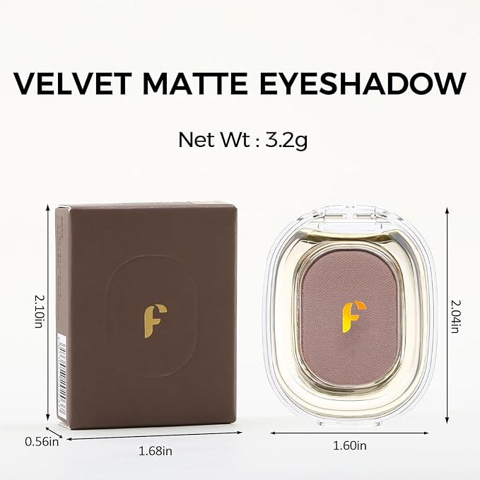 Erinde Single Light Brown Matte Eyeshadow Palette, High Pigment, Long Lasting, Intense Color, Neutral Nudes Naked Matte Pressed Powder Eye Shadow Palette-Velvo Beauty
