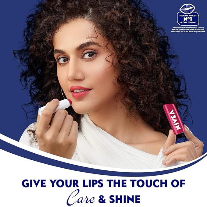 Nivea Lip Care Fruity Shine Cherry, 4.8gm-Velvo Beauty