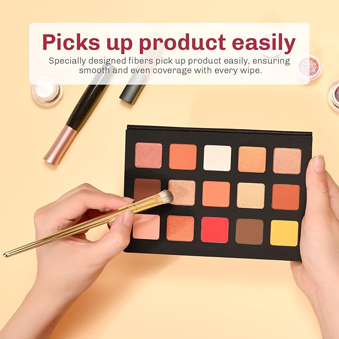 8pcs Gold Makeup Brush Set for All Skill Levels Easy Clean Soft Lint Free Brushes Travel Friendly Kit Foundation Powder Eyeshadow Blush Contour-Velvo Beauty