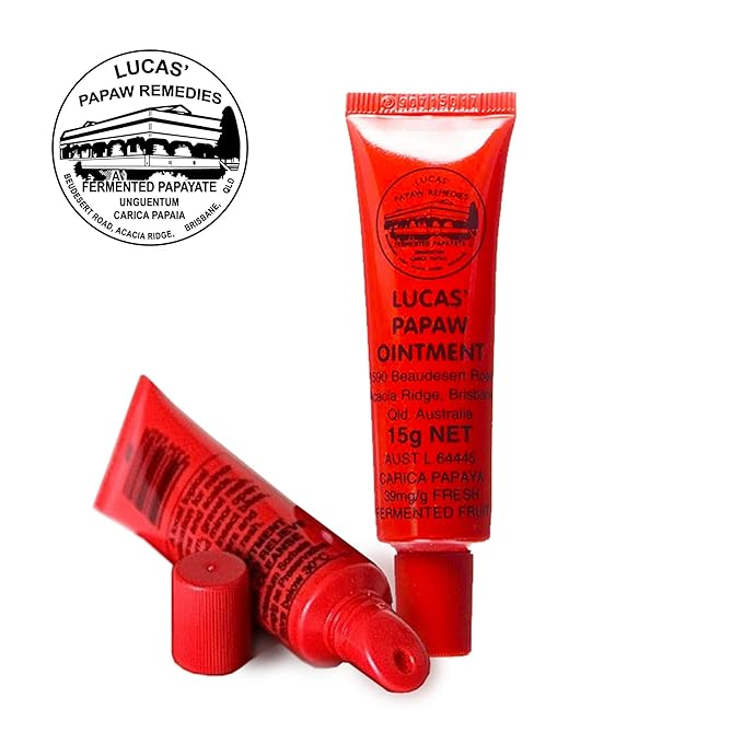 Lucas Pawpaw Lip Ointment, Lucas Pawpaw Cream, Lucas Pawpaw Ointment for Lips & Dry Skin - Unique All Skin Types, All Gender- Any Season Gift Pack with 2 x 15g Pawpaw Balm-Velvo Beauty