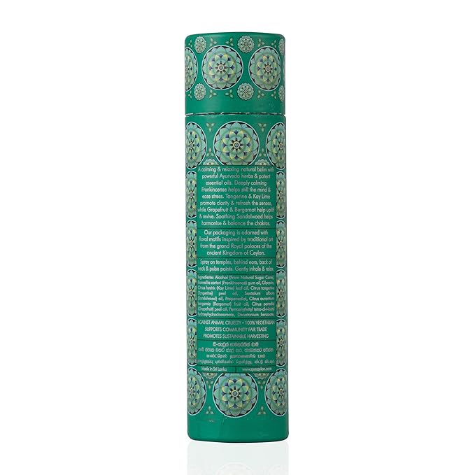 SPA CEYLON DE-STRESS Harmonising Balm micro mist | Instant Cooling Relief | Spray Bottle |Natural & Silicone-Free | Soothes Skin |Paraben-Free | Suitable for all skin types-Velvo Beauty