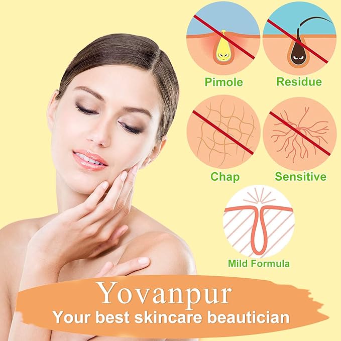 Hair Removal Wax Beads for Brazilian Waxing, Sensitive Skin - Face, Eyebrow, Legs At Home - 300g (10 Oz) with 10 Pearl Wax Sticks (Honey)-Velvo Beauty