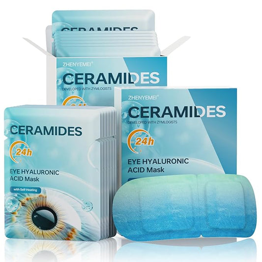 Hyaluronic Acid Self Heating Warm Compress for Eyes, Heated Eye Mask for Fast Relief of Dry Eyes, 14 Pack Steam Eye Mask, Moisturizing & Highly Effective Steam Eye Mask-Velvo Beauty