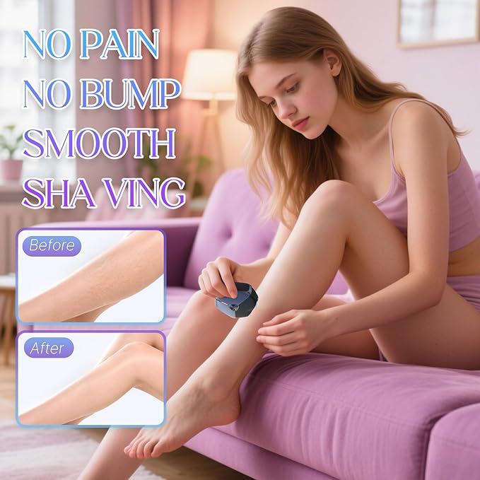 Electric Shavers for Women, Womens Electric Leg Shaver Cordless Painless Facial Hair Removal for Arms and Underarms Bikini Trimmer,Portable and Safe Wet and Dry Use Women Shaver (Iron Black)