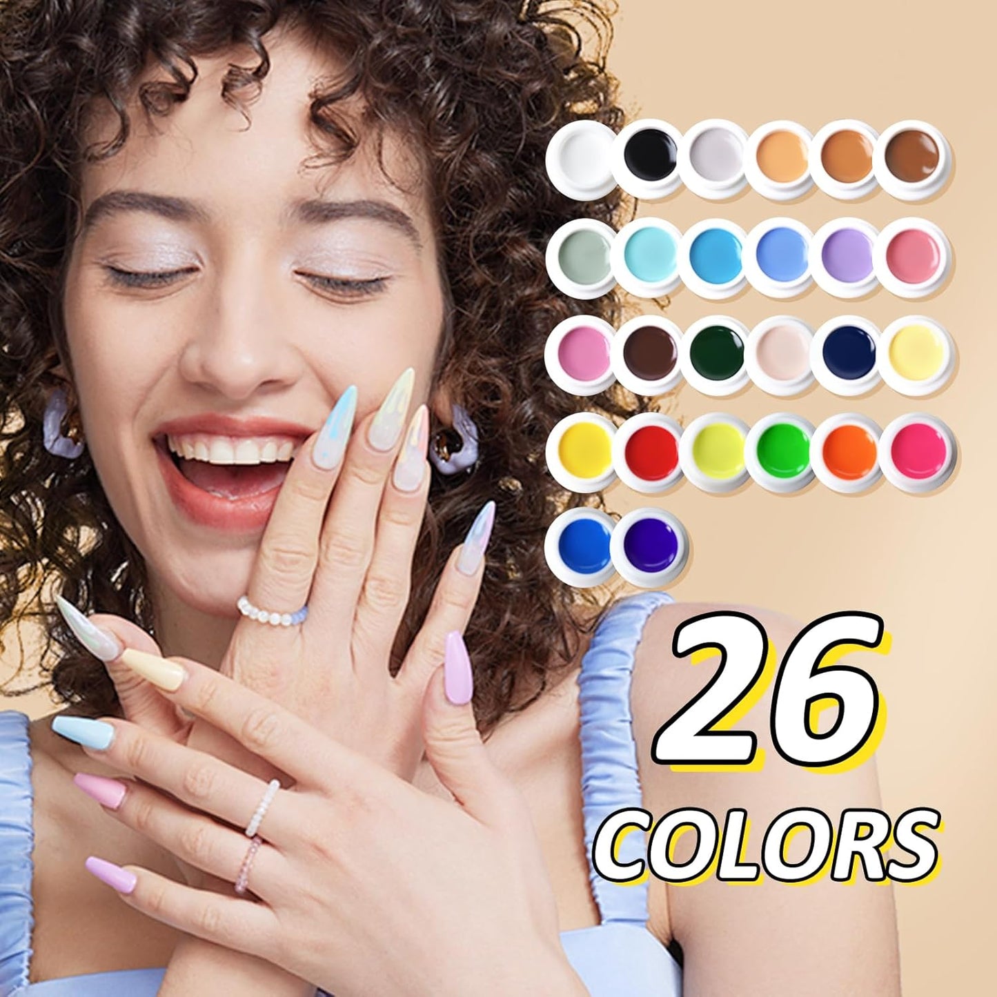 Nail Art Stamping Kit - 26 Color Gels with 5 Stainless Steel Plates, Dual-Ended Silicone Stamper & Scraper - DIY Nail Design Set for Beginners and Pros-Velvo Beauty