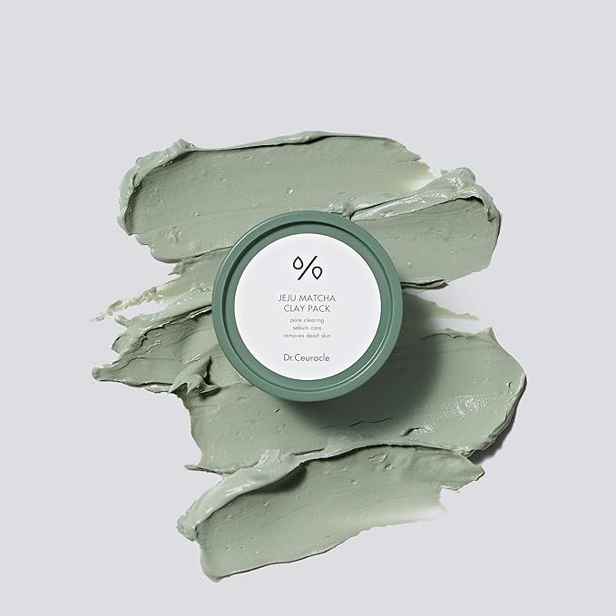 leegeehaam Dr.Ceuracle Jeju Island Matcha Clay Pack (115g / 4.05 oz) - Wash-Off Type Clay Facial Mask Pack for Cleansing Pore and Detoxifying Dull Skin-Velvo Beauty