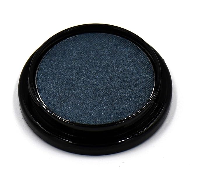 Dark Starry Night Metallic Navy Blue Grey Gray Silver Shimmer Pressed Powder Single Vegan Eyeshadow; Talc, Paraben & Cruelty Free-Velvo Beauty