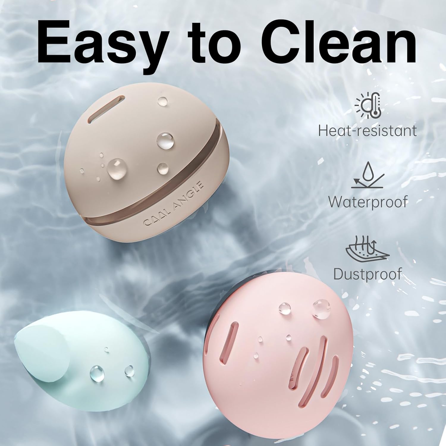 Makeup Sponge Holder Silicone Beauty Sponge Holder Makeup Blender Case for Travel 2 in 1 Stand Storage For Quick Drying Khaki-Velvo Beauty