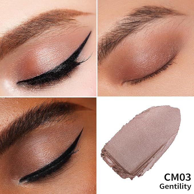 Oulac Matte Eyeshadow 3-in-1 Eyeshadow Eye Primer&Eyeliner Highly Pigmented Waterproof Smudge-proof Long Lasting Wear Smooth&Blendable Formula for Natural Look,Vegan & Cruelty-Free,CM03-Velvo Beauty