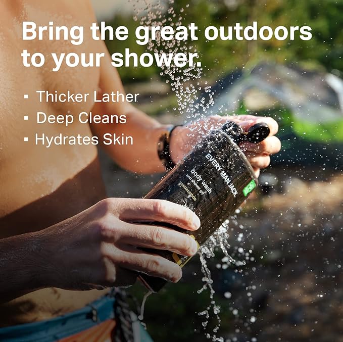 Every Man Jack Nourishing Sea Minerals + Citron Mens Body Wash for All Skin Types - Naturally Derived Ingredients - Cleanse and Hydrate Skin with Coconut and Glycerin - 24oz 2 Bottles-Velvo Beauty
