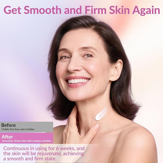 Neck Firming Creams for Tightening and Firming, Moisturizer Face Cream with Collagen, Hyaluronic Acid, Day & Night Anti-Aging Skin Tightening Cream Neck, Décolleté & Face – 1.7Fl Oz-Velvo Beauty