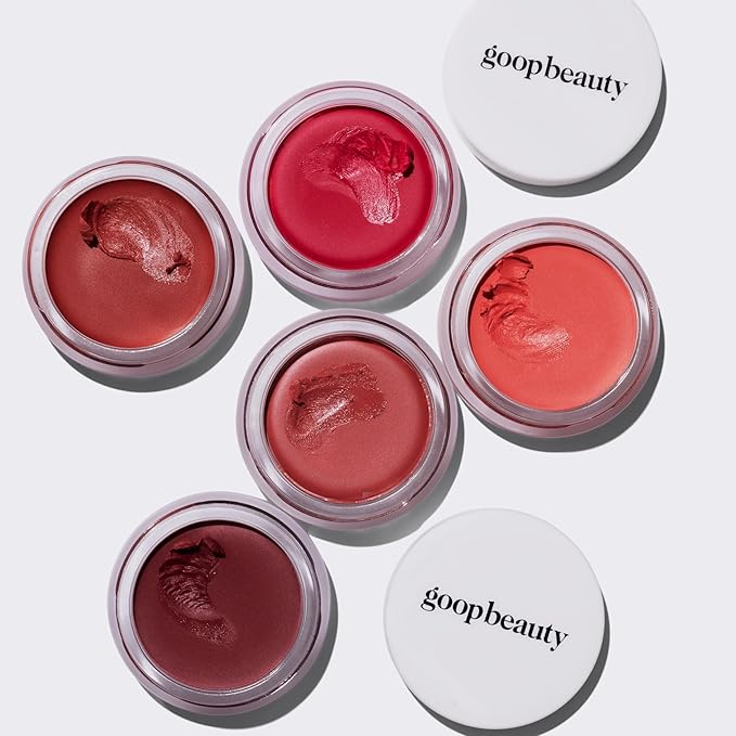 goop Beauty Cream Blush | Sheer Pop of Color for Lips & Cheeks | Vitamin C, Vitamin E & Safflower Oil | Natural Makeup for Glowing Skin | Paraben & Silicone Free | 0.5 oz | Venus - Translucent Fuchsia-Velvo Beauty
