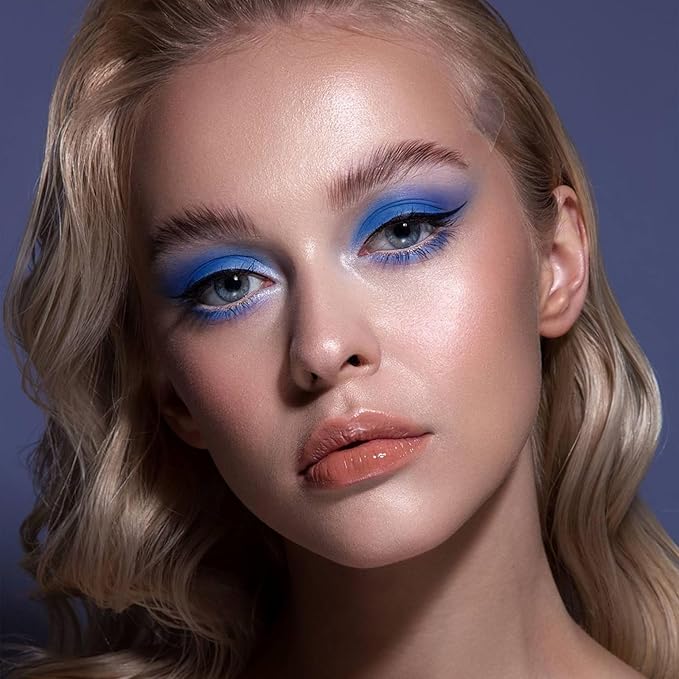 Erinde Single Dark Blue Matte Eyeshadow Palette, High Pigmented Eye Shadow Powder, Long Lasting, Ultra-Blendable, Intense Color-Velvo Beauty