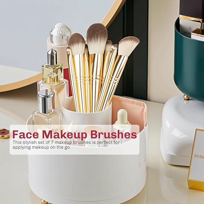 8pcs Gold Makeup Brush Set for All Skill Levels Easy Clean Soft Lint Free Brushes Travel Friendly Kit Foundation Powder Eyeshadow Blush Contour-Velvo Beauty
