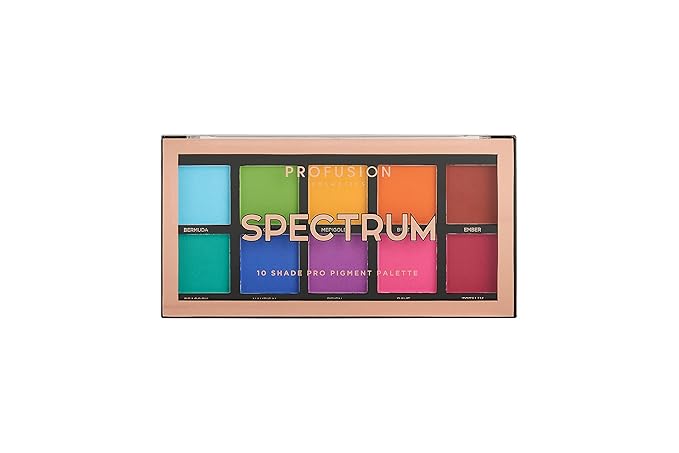 Profusion Cosmetics 10 Shade Eyeshadow Palette - High Pigmented Multi-Finish Colors, Vegan & Cruelty-Free, Create Stunning Looks On-the-Go - Travel-Friendly & Versatile Makeup, Spectrum-Velvo Beauty
