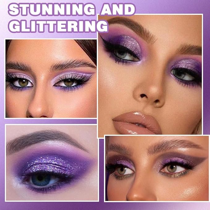9 Colors Purple Grape Matte Shimmer Eyeshadow Palette for Eye Makeup,High Pigmented Brown Eye Shadow Primers Powder Palet de sombras de ojos-Velvo Beauty