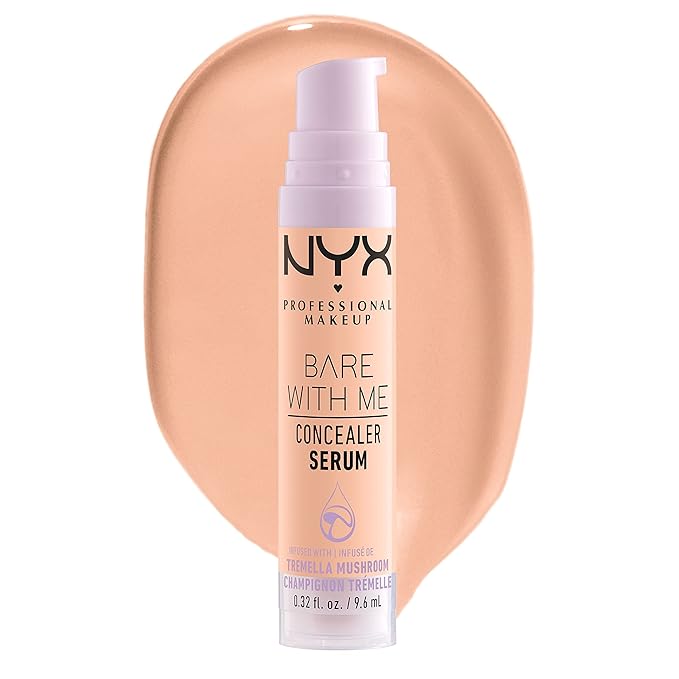NYX PROFESSIONAL MAKEUP Bare With Me Concealer Serum, Up To 24Hr Hydration - Medium Vanilla-Velvo Beauty