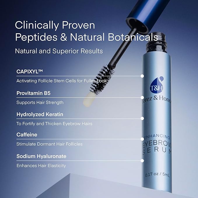 Eyebrow Growth Serum - Natural Eyebrow Serum and Enhancer for Thicker Brows and Grow Bows Faster, Longer, Fuller - 5mL-Velvo Beauty