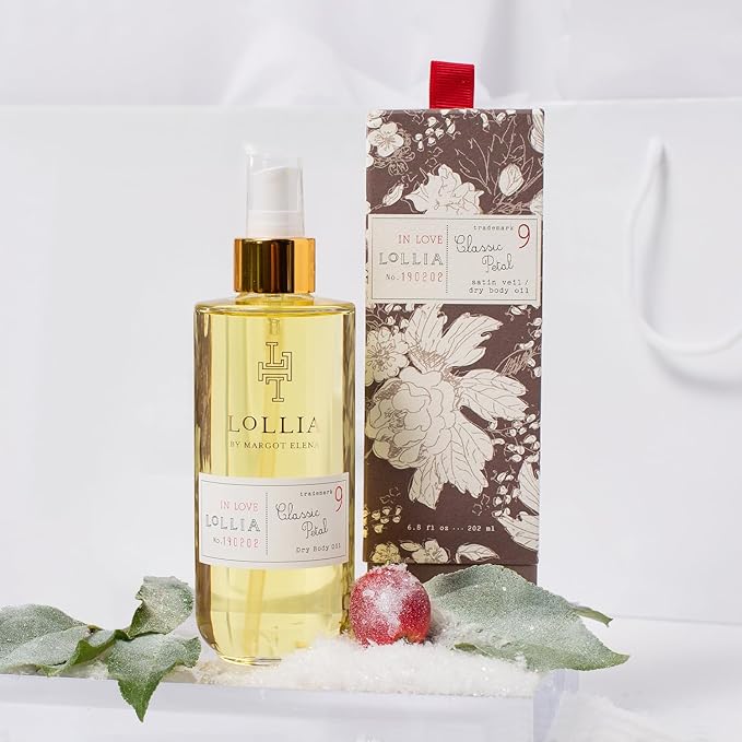 LOLLIA In Love Dry Body Oil, 6.8 Fl. Oz. – Classic Petal – Women’s, Scented, Moisturizing, Dry Body Oil for Women, For All Skin Types-Velvo Beauty