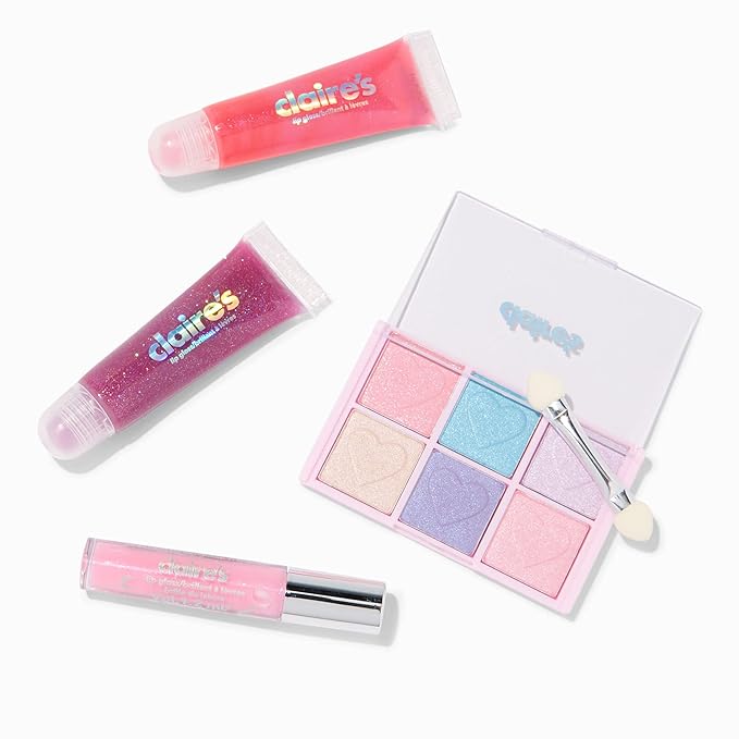 Claire's Y2K Unicorn Pink Bling Makeup Set for Girls- Hot Pink-Velvo Beauty