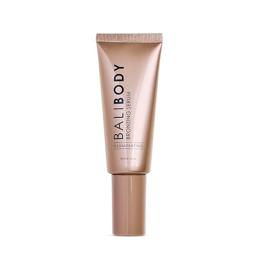 Bali Body Bronzing Serum | Hydrating with Hyaluronic Acid & Vitamin E | Anti-Aging Skin Bronzing Serum for Face | Lightweight, Non-Greasy, Buildable Skin Tint | Cruelty-Free (30 ml/1.01 fl oz)-Velvo Beauty