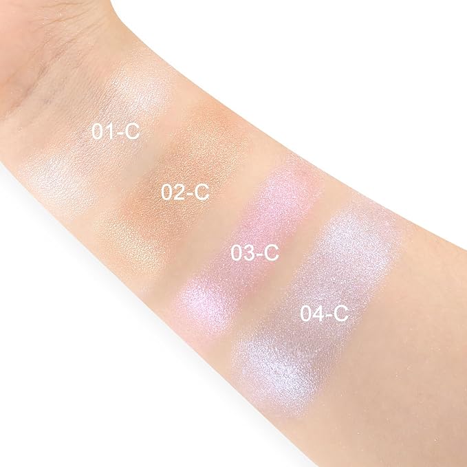 Boobeen Highlighter Makeup Palette, Long Lasting Glow Shimmer Illuminator Contour Powder for Face Radiant Glow-Velvo Beauty