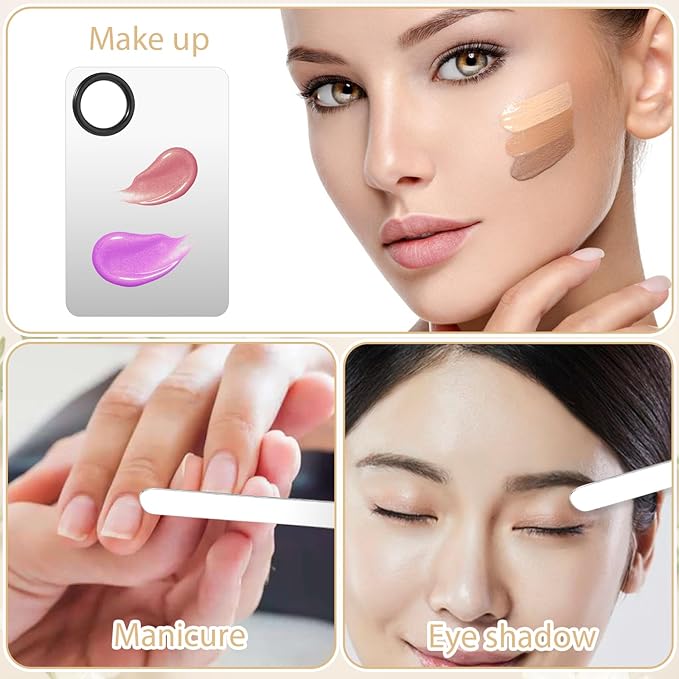 5 Pcs Makeup Spatula Korean Foundation Spatula Stainless Steel Makeup Mixing Palette Acrylic Makeup Palette Cosmetic Spatula Beauty Spatula Makeup Tools-Velvo Beauty