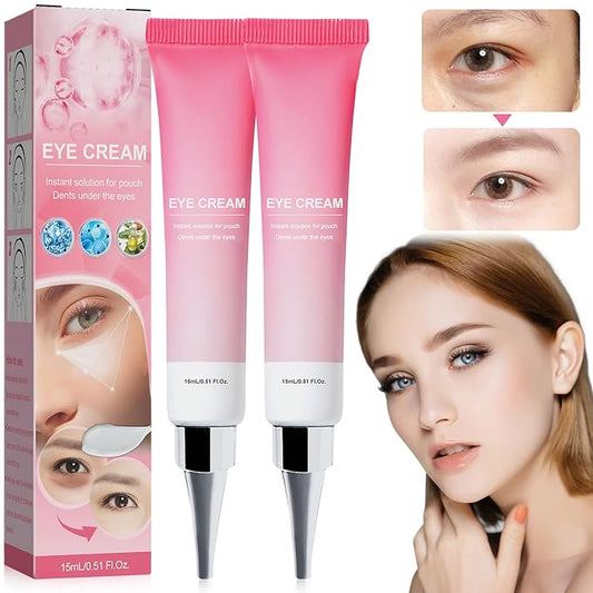 Instant Under Eye Cream, Ream For Eye Bags, Moisturizing Eye Cream, Anti-Wrinkle Eye, Brightening Eyes Tightener Cream, Helps To Instantly Reduce The Puffy Eye Look(2pcs)-Velvo Beauty