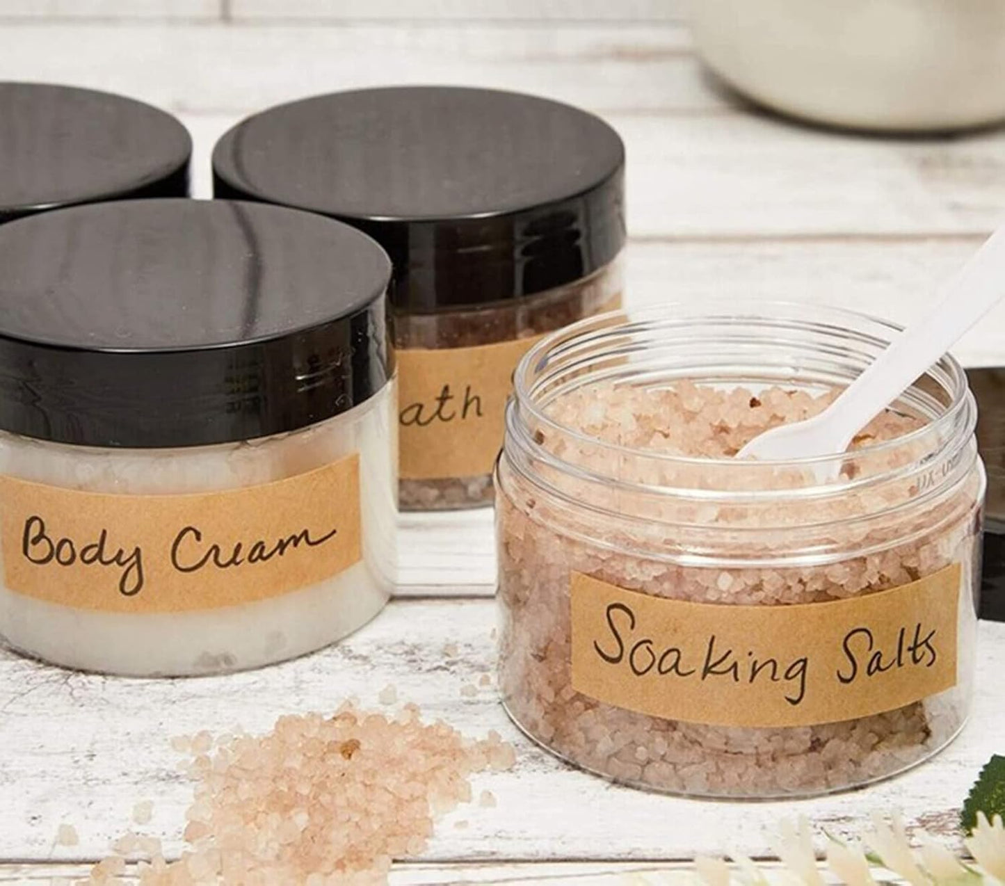 50 Pieces 2oz Plastic Jars with Lids Clear Round Cosmetic Container Empty Storage Jars for Makeup,Jewelry,Samples,Travel Storage-Velvo Beauty