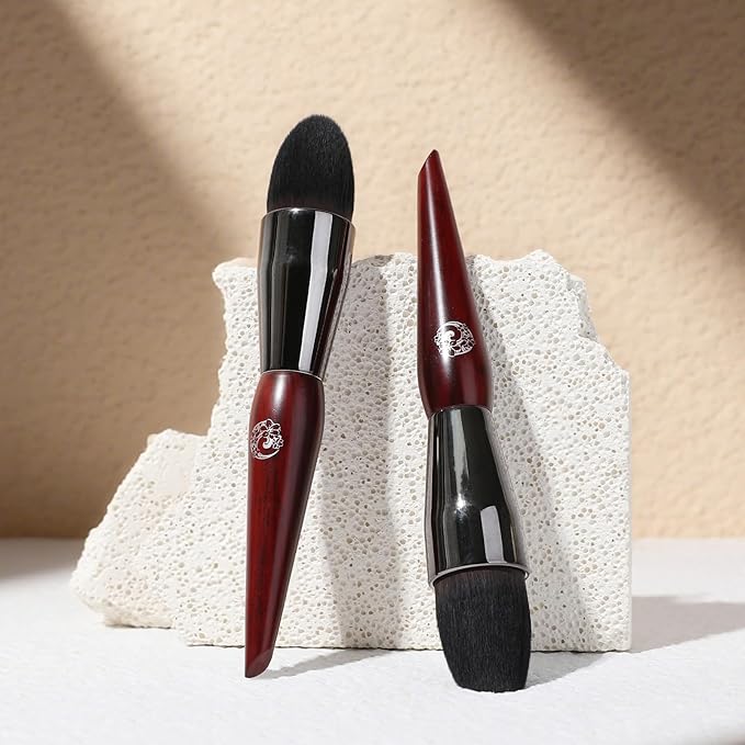 ENERGY Concealer Brush,Tapered Kabuki Foundation Makeup Brush for Under Eye Concealing Blending Liquid Cream Setting Powder Make Up for Full Coverage Cosmetic Applicator Soft Dense Makeup Tool-Velvo Beauty