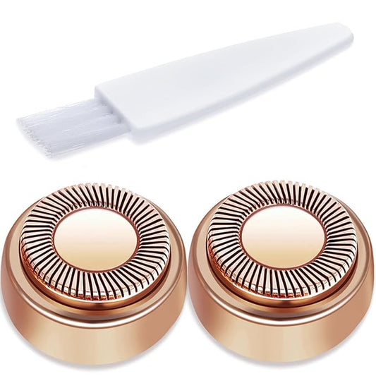 Facial Hair Remover Replacement Heads: Compatible with Finishing Touch Flawless Facial Hair Removal Tool for Women As Seen On TV 18K Gold-Plated Rose Gold (Generation 1 2pack)-Velvo Beauty