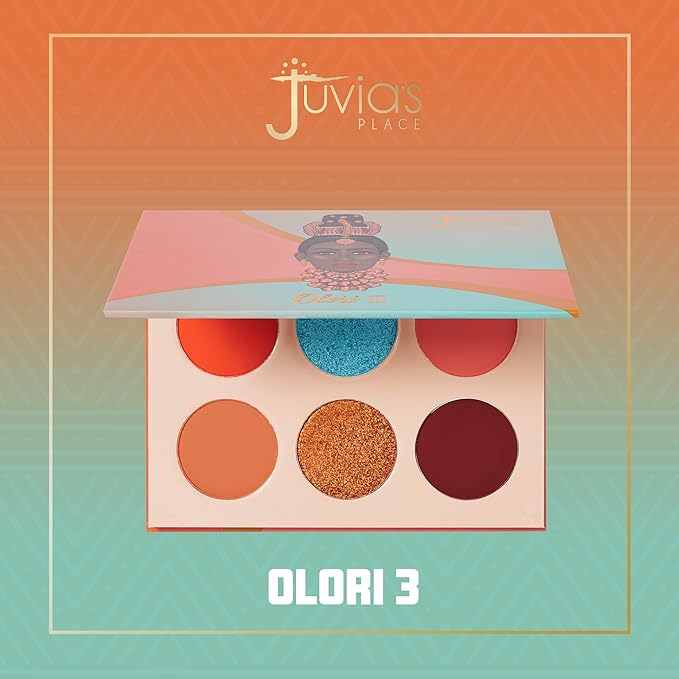 Juvia's Place Olori 3 - Coral, brown, Bronze, Shades of 6, Eyeshadow Palette, Professional Eye Makeup, Pigmented Eyeshadow Palette, Makeup Palette for Eye Color & Shine, Pressed Eyeshadow Cosmetics-Velvo Beauty
