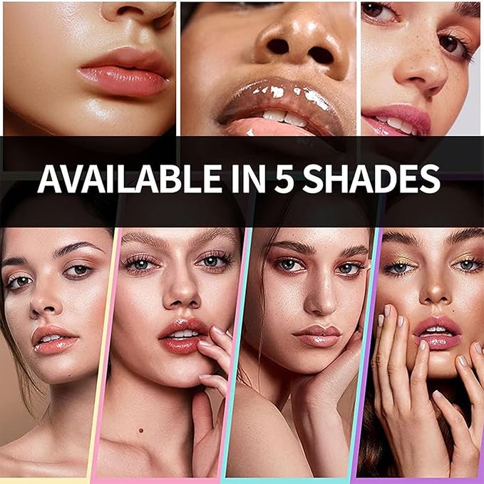 Hydrating Lip Glow Oil-Lip care oil- Lip Oil Tinted for Lip Care and Dry Lips-Prevents Dry Cracked-Non-sticky Big Brush Head-Lip Plumping -Lip Oil gloss tinted-000#CLEAR-Velvo Beauty