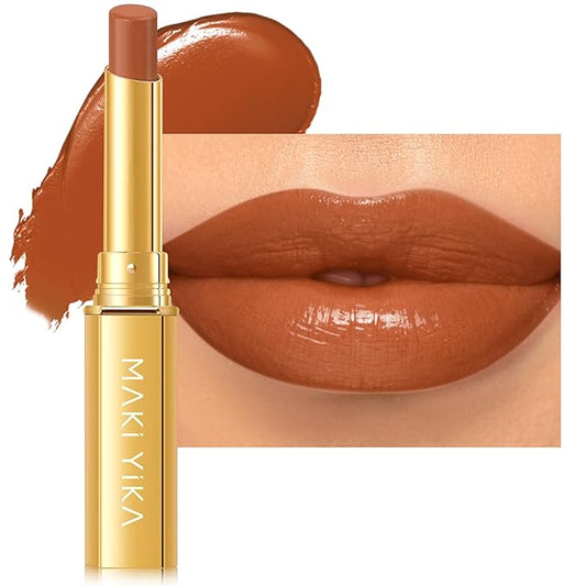 MAKI YIKA Brown Lipstick for Women Moisture Hydrate Lipsticks Glossy Reddish Lipsticks Sheer Finish Lightweight Tinted Lip Balm (Z10 Chocalate)-Velvo Beauty