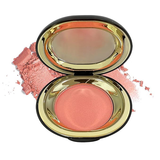 Face Blush for Cheeks Waterproof Smooth Creamy Formula, Matte Finish Buildable Lightweight Cream Blush Balm Create a Natural, Long Lasting Makeup Brightens Facial Radiance (Pinkish Apricot)-Velvo Beauty