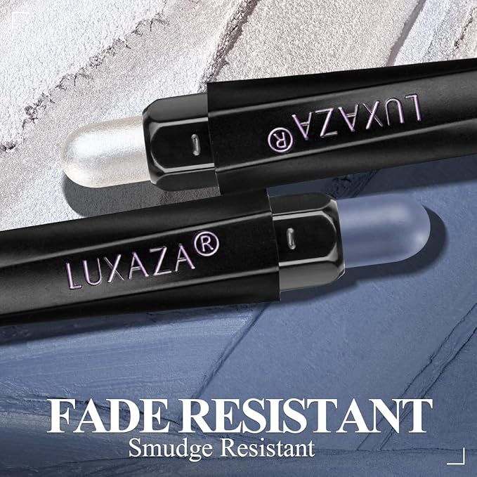 Blue Eyeshadow Stick Makeup 6PCS Set, Metallic Shimmer Matte Cream Eye Shadow Palette Eyeliner Brightener Pencil Crayon - Mermaidcore-Velvo Beauty