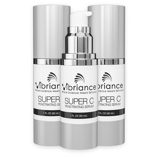 Vibriance Super C Serum for Mature Skin - All-in-One Vitamin Formula Hydrates, Firms, Lifts, Smooths, Targets Age Spots, Wrinkles, 1 fl oz - Pack of 3-Velvo Beauty