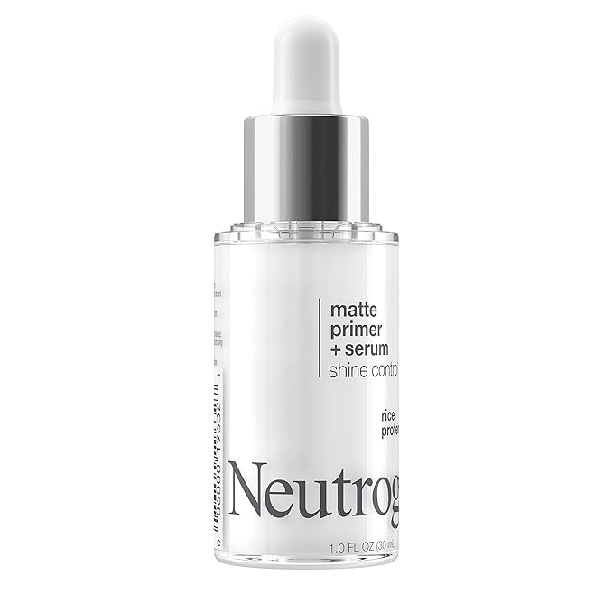 Neutrogena Shine Control Matte Booster Face Primer & Serum, Skin-Mattifying Serum-to-Primer with Rice Protein, Absorbs Excess Oil & Keeps Skin Shine Free, 1.0 fl. oz-Velvo Beauty