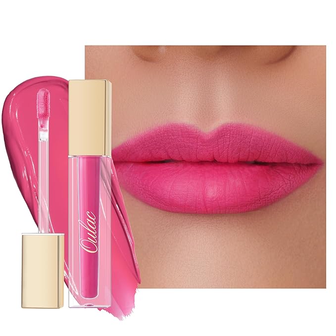 Oulac Matte Liquid Pink Lipstick for Women, Long Lasting Lipstick Waterproof Lip Stain, No Transfer, Creamy High Pigmented Formula with Rose Oil, Vegan & Cruelty-Free, Pink M09-Velvo Beauty