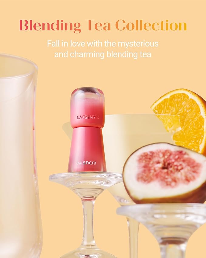 THESAEM Saemmy's Ade Shot Tint - Korean Lip Titnt, Water Gel Lip Stain with Plump Glowy Moisturizing Finish, Buildable Radiant Gloss, Long-Lasting Comfort, 0.1 fl.oz. (02 Peach Oolong)-Velvo Beauty