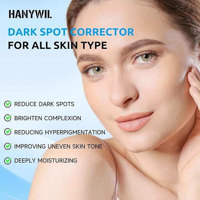 HANYWIL Dark Spot Corrector Cream for Hyperpigmentation,Brightening Serum for Face & Body,Rapid Fade Treatment for Sun Spots, Age Spots & Melasma,Dermatologist-Tested Skin Tone Evenser (2.0 Fl Oz)-Velvo Beauty