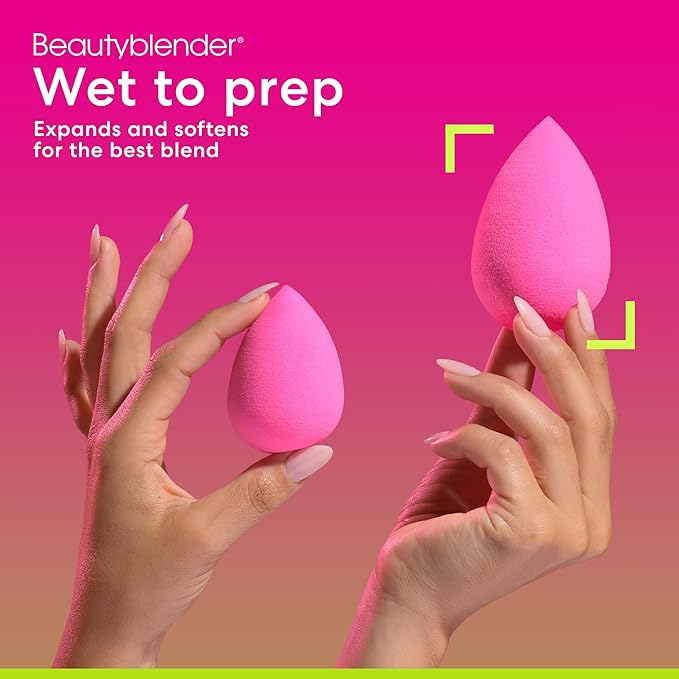 Beautyblender® | Original Pink + Nude Beauty Blender 2-Piece Bundle for Blending Foundations, Powders, and Creams, Super-Soft Foam for Streak-Free Application, Made in the USA, Reusable, Washable-Velvo Beauty