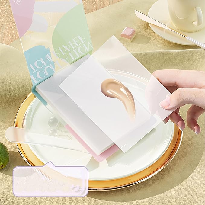 200 Sheets Nail Art Cosmetic Palette Paper Disposable Nail Art Palette Paper Mix Colors for Daily Use-Velvo Beauty