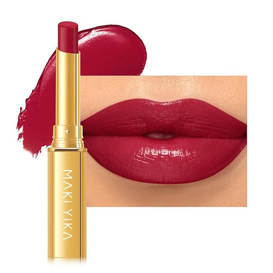 MAKI YIKA Red Lipstick for Women Moisture Hydrate Lipsticks Glossy Dark Lipsticks Sheer Finish Lightweight Tinted Lip Balm, Z03 Undressed-Velvo Beauty