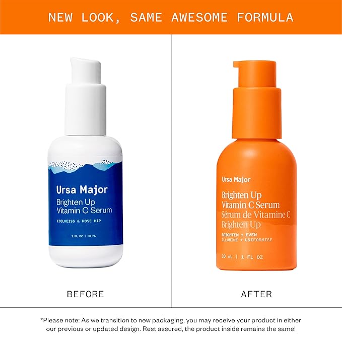 Ursa Major Natural Vitamin C Serum | Brightening Formula Revitalizes Dull Skin and Smooths Skin's Tone | Targets Wrinkles, Sagging and Loss of Firmness | Vegan, Non-Toxic, Cruelty-Free | 1 ounce-Velvo Beauty