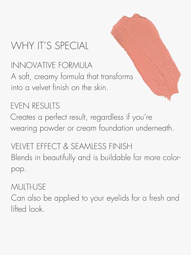 SWEED - Air Blush Cream | High Pigmented, Velvet Finish | Vegan, Cruelty-Free, Clean Beauty (Cheeky, 1.4 oz | 40 g)-Velvo Beauty