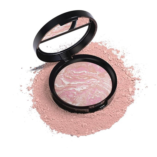 Baked Powder Foundation Makeup, Brighten Color Correcting Foundation Make up, Foundation for Mature Skin, Face Powder for Women, Full Coverage, Natural Finish & Easy to Use #01-Velvo Beauty